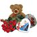 My surprise to you!. A teddy-bear + red roses + a box of chocolates + a box of the finest cookies. Who would object against such a surprise?